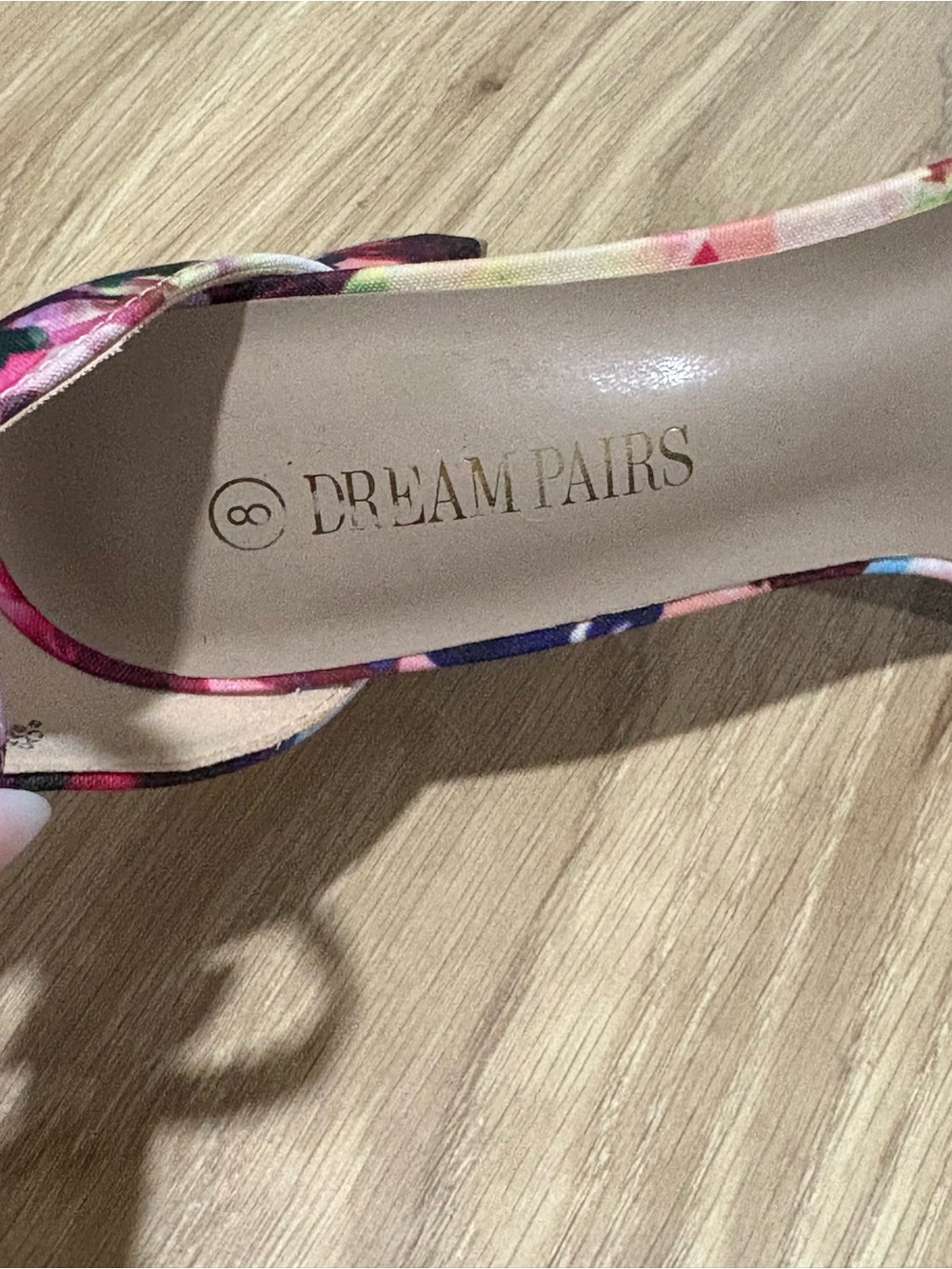 Dream Pairs Floral Block Heel Sandals – Size 8 - Picture 6 of 6